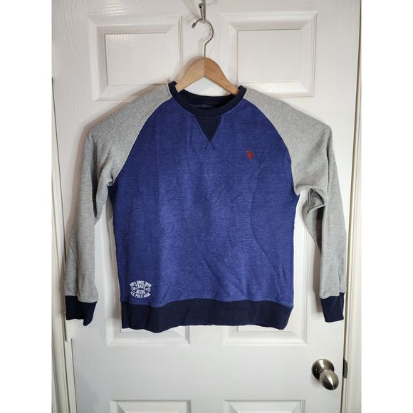 U.S. Polo Assn Blue Grey Pullover‎ Sweater Size M - Picture 2 of 6